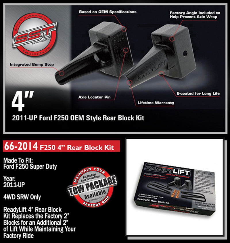ReadyLift Rear Block Kit 4 in. - 66-2014