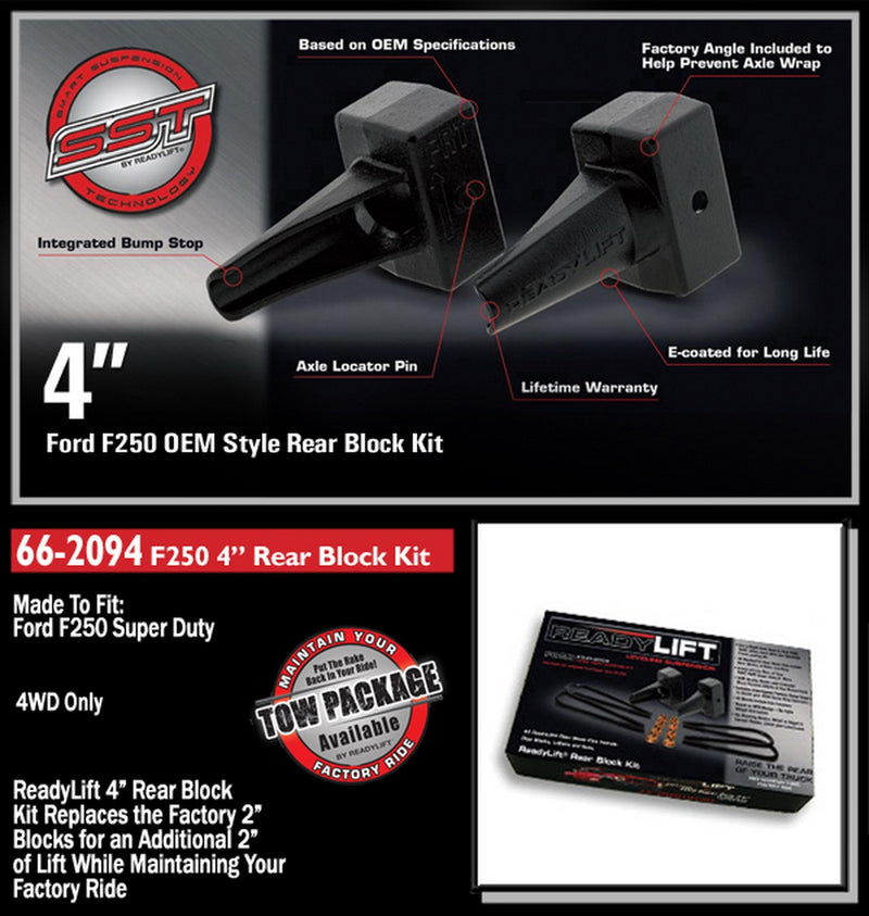ReadyLift Rear Block Kit 4 in. - 66-2094