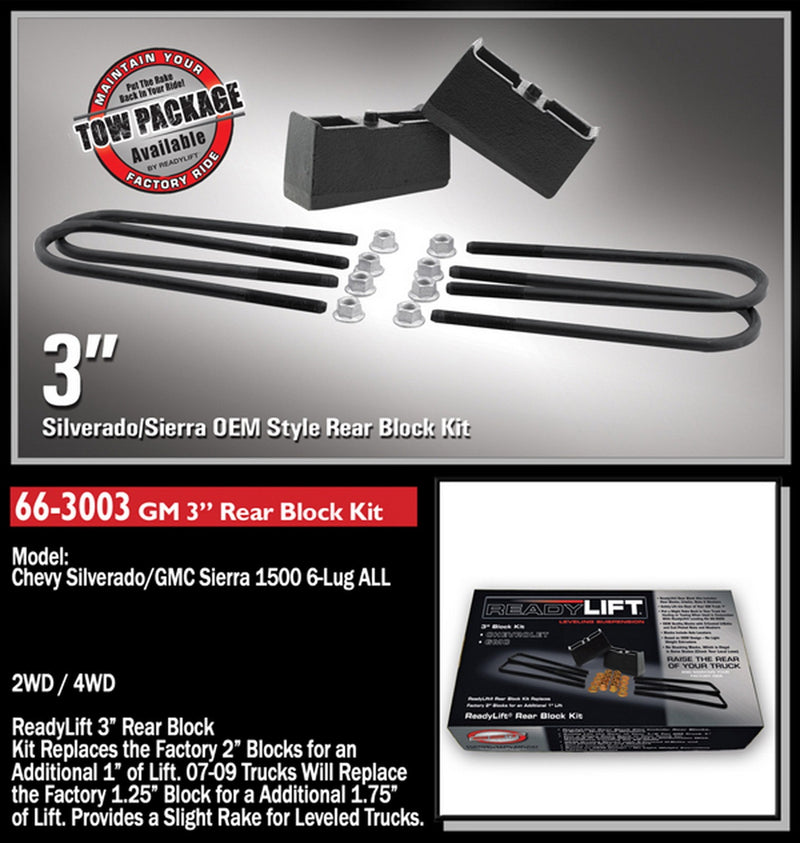 ReadyLift Rear Block Kit 3 in. - 66-3003
