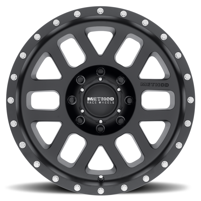 Method MR306 Mesh 18x9 +18mm Offset 8x170 130.81mm CB Matte Black Wheel