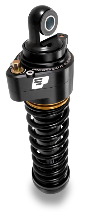 Progressive Harley Ultra Low-QPS 944 Series Shocks, 12.5in, 11in Ride Height Standard - Black / Gol
