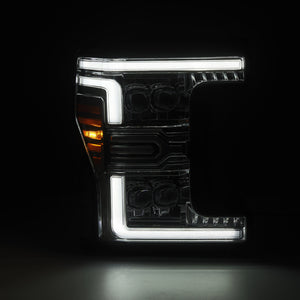 AlphaRex 17-19 Ford F-250/350/450/550 Super Duty NOVA-Series LED Proj Headlights Chrome w/SS & SBDRL