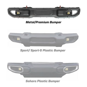 Baja Designs 2018 Wrangler JL Rubicon Squadron R Sport Fog Pocket Kit