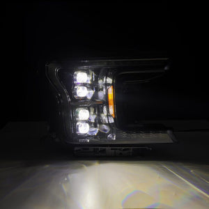 AlphaRex 18-20 Ford F-150 NOVA LED Proj Headlight Alpha Blk (14th Gen G2 Style)