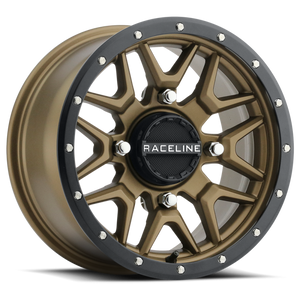 Raceline A94BZ Krank 15x7in / 4x137 BP / 10mm Offset / 110.18mm Bore - Bronze & Black Lip Wheel
