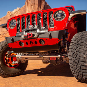 Powdercoat Nighthawk Front Bumper with Aluminum Skid for JK, JL, and JT - Black Powdercoat Artec Industries