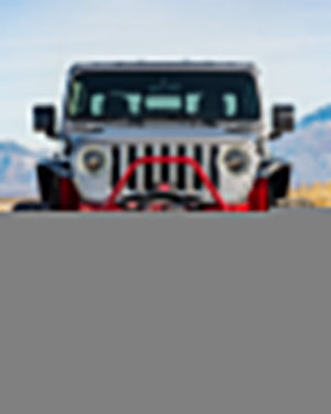 Bare Steel Nighthawk Mid-tube Stinger Front Bumper with Aluminum Skid for JK, JL, and JT - Bare Steel Artec Industries