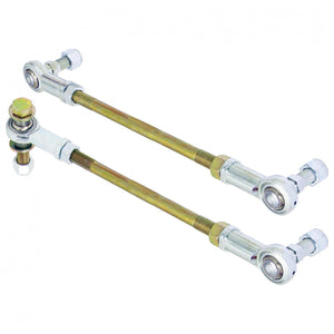 Adjustable Sway Bar End Link Kit for JL/JT Front (10 1/2 Inch Long Rods w/ heim joints and Jam Nuts pair) RockJock 4X4