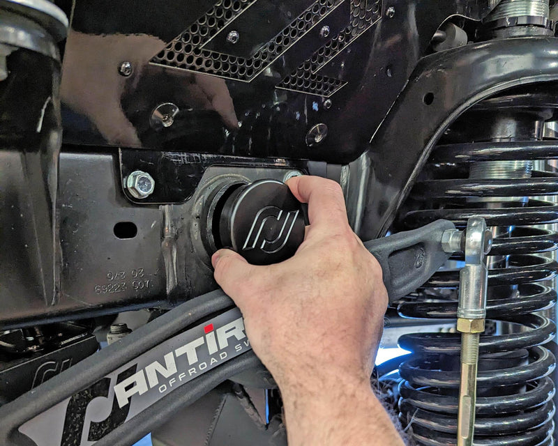 Frame Tube Plugs for JK Frame Front CNC Machined Black Delrin RockJock 4X4